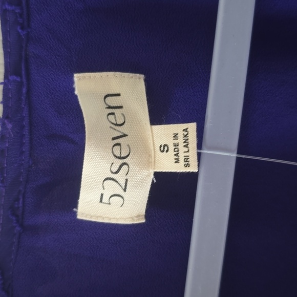 52SEVEN BRAND WOMEN'S PURPLE TOP WITH SMOCKING SIZE SMALL - Picture 5 of 14